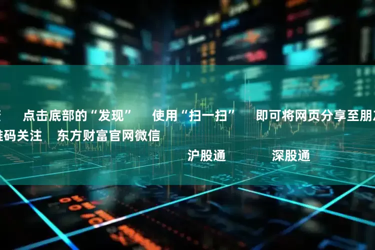 1比10配资 点击底部的“发现” 使用“扫一扫” 即可将网页分享至朋友圈 扫描二维码关注 东方财富官网微信 沪股通 深股通
