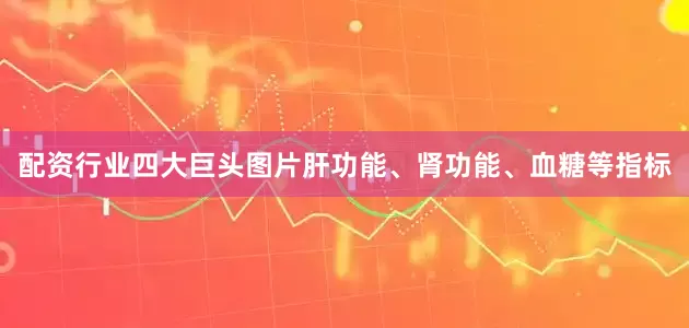 配资行业四大巨头图片肝功能、肾功能、血糖等指标